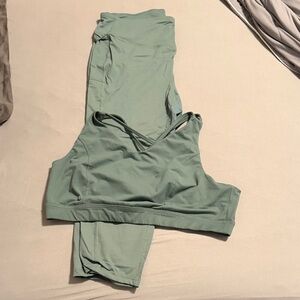 torrid Sage Green Activewear Leggings & Sports Bra Set